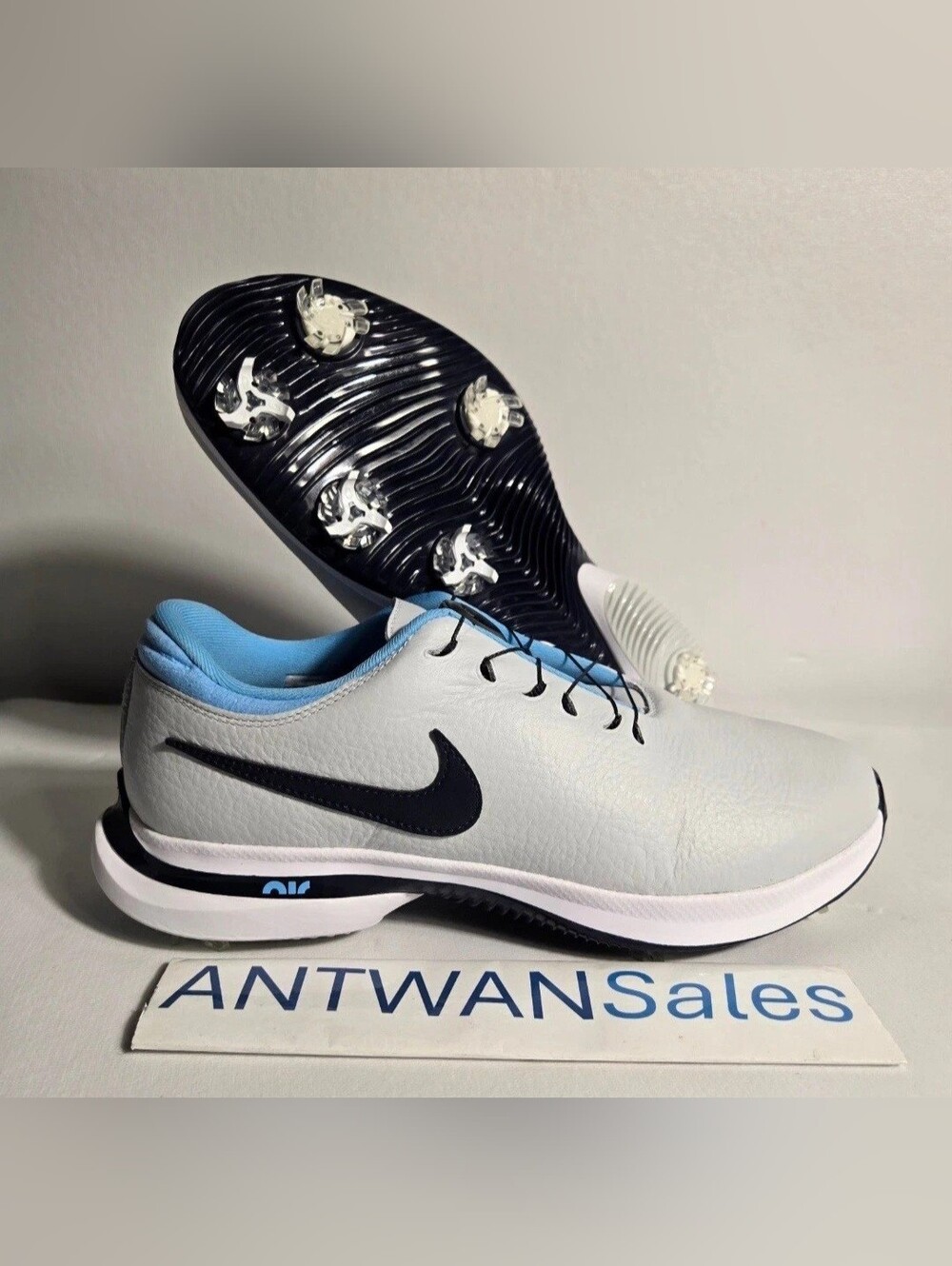 Nike Air Zoom Victory Tour 3 BOA Golf Shoes Mens 10 White Grey Blue DV6797-002